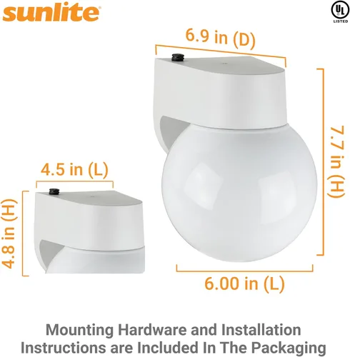 Vista 2 de Sunlite Lámpara decorativa de pared para exteriores, 13 vatios máximos, 900 lúmenes, 120 voltios, base G24q1 de 4 pines, 2700 K blanco suave