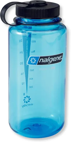 Nalgene Botella de agua de boca ancha, azul, 32 onzas