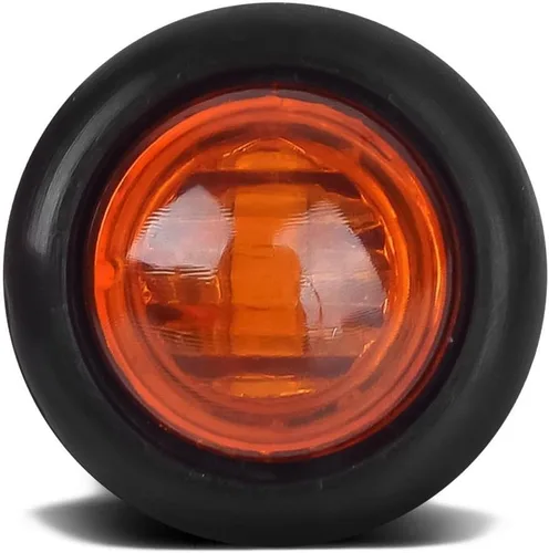 Vista 8 de Partsam 10 luces de marcador LED ámbar redondas de 3/4 pulgadas, luces de señal de giro de 3 cables para camioneta remolque, sellado impermeable