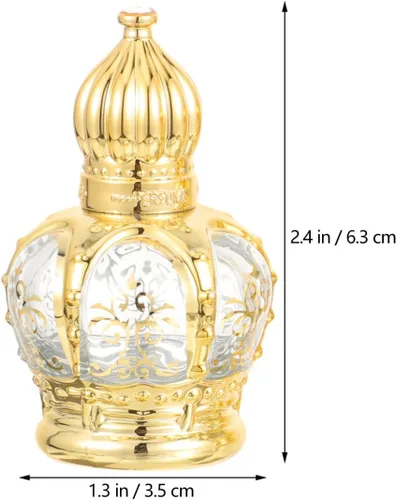 Vista 3 de DOITOOL Paquete de 2 botellas de agua bendita de vidrio de 0.3 onzas líquidas, recipientes vacíos de agua bendita rellenables, botellas de aceite