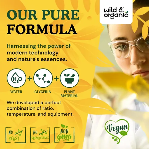 Vista 7 de Wild & Organic Suplemento líquido de cúrcuma – Soporte para articulaciones – Curcumina de cúrcuma con extracto de pimienta negra – Gotas de raíz