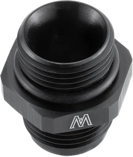 Vista 2 de 12AN Flare to -12 ORB O Ring Boss Fuel Pump Rail Adapter AN Fitting ORB Aluminio negro