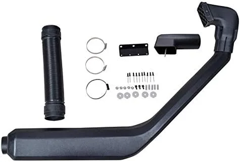 Vista 4 de Kit de esnórquel de admisión de aire frío negro para vehículo compatible con Jeep Cherokee XJ 1984-2001
