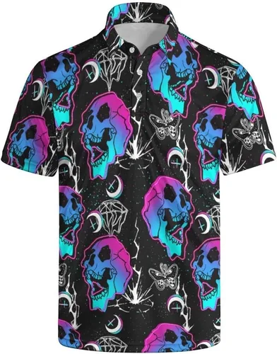 Camisas de golf divertidas para hombre, camisas polo hawaianas de los años 80, camisas polo divertidas hawaianas para playa, verano, golf