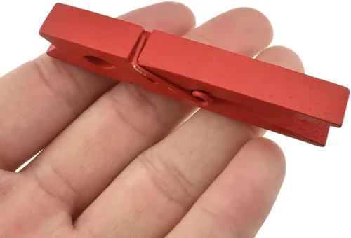 Vista 18 de HAHIYO Pinzas de madera marrón para ropa, mini Aviod Fall Apart de 1 pulgada de largo, paquete de 80 resortes fuertes, sin óxido, sin decoloración