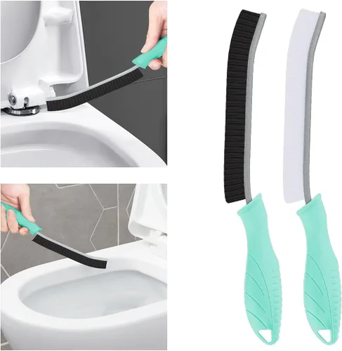 Vista 25 de Cepillo de inodoro, 4 piezas de cepillo de limpieza de baño, cepillo para fregar huecos con orificio para colgar, cepillo multifuncional de limpieza