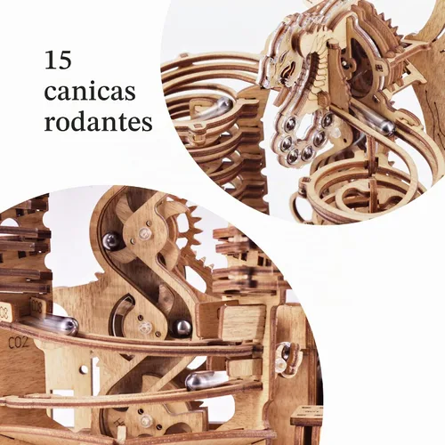 Vista 3 de iDventure Marble Run Dragon Kit de modelo de bricolaje, rompecabezas