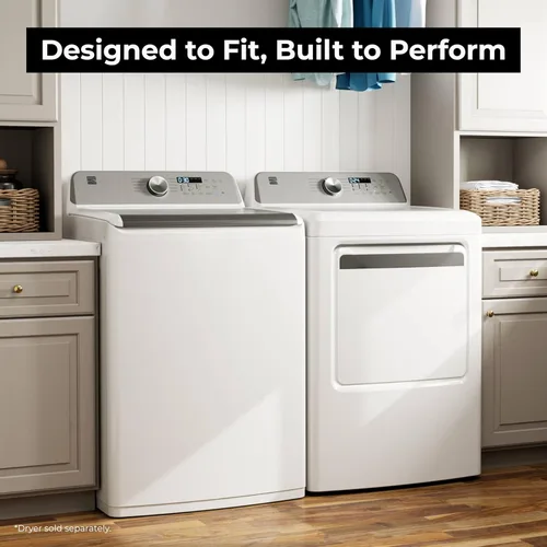 Vista 7 de Kenmore Lavadora de carga superior de 4.5 pies cúbicos con impulsor de triple acción para suciedad y manchas difíciles, reduce el tiempo