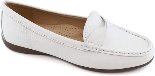 MARC JOSEPH NEW YORK Mocasines de conducción ligeros de cuero genuino para mujer, estilo casual, cómodos, clásicos, modernos, trenzados, sin