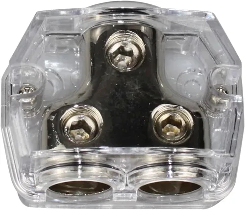 Vista 5 de Calibre 1X0 en 2X0 Gauge Out Car Power/Ground Distribution Block Clear PD-05C-0GA