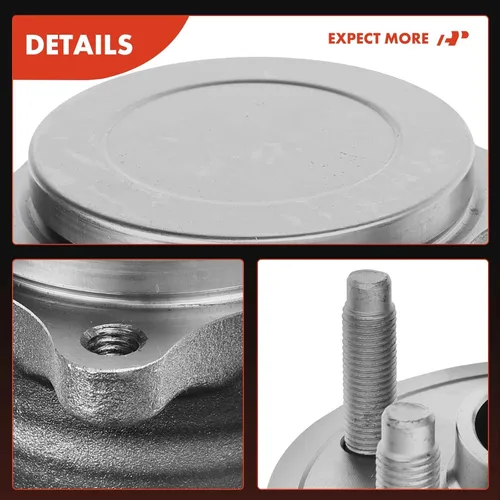 Vista 8 de A-Premium 2 rodamientos de rueda trasera y conjunto de cubo con 5 lengüetas compatibles con Chevrolet Cruze 2016 2017 2018 2019