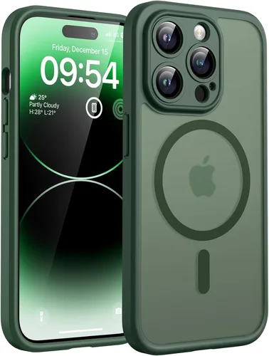 Vista 138 de TOCOL Funda para iPhone 11, compatible con Magsafe, protección completa de cámara, imanes integrados, protección contra caídas, funda translúcida