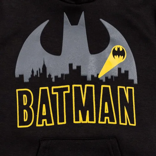 Vista 2 de DC Comics Justice League Superman Batman The Flash - Sudadera con capucha de forro polar para niños pequeños a grandes