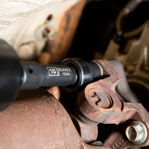 Vista 7 de SUNEX TOOLS 2695, ½ Inch Drive Driveline Limited Clearance Socket Set, 12 puntos, 9 piezas, métrico, 0.315 in-0.669 in, acero Cr-Mo, caja
