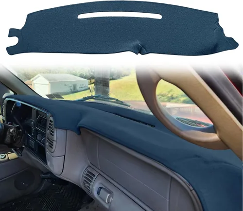 Vista 14 de Cubierta de tablero compatible con Chevy Chevrolet Silverado 1500 LT/WT 2500HD 3500HD 2007-2013, alfombra de tablero de GMC Sierra 2007-2013