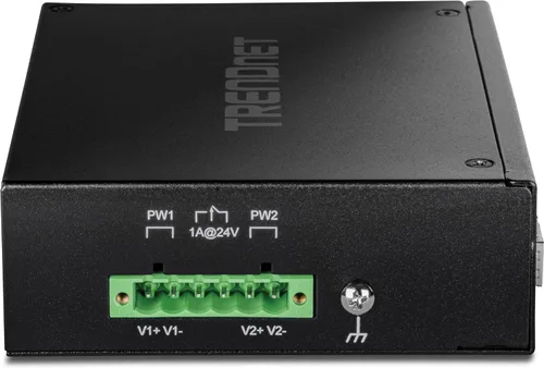 Vista 11 de TRENDnet Interruptor industrial Gigabit PoE+ de 7 puertos de riel DIN, TI-PG62, presupuesto de energía PoE de 120 W, 14 Gbps, clasificación IP50