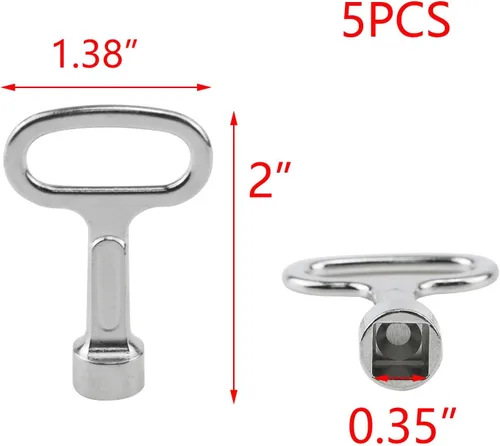 Vista 2 de T Tulead Llave cuadrada de 5 piezas de 2 "1.5" para cajones, armarios eléctricos, gabinete pequeño