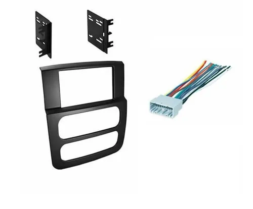 Vista 3 de Kit de instalación de radio estéreo de coche doble DIN compatible con Dodge RAM (Dash Kit) 2002 2003 2004 2005
