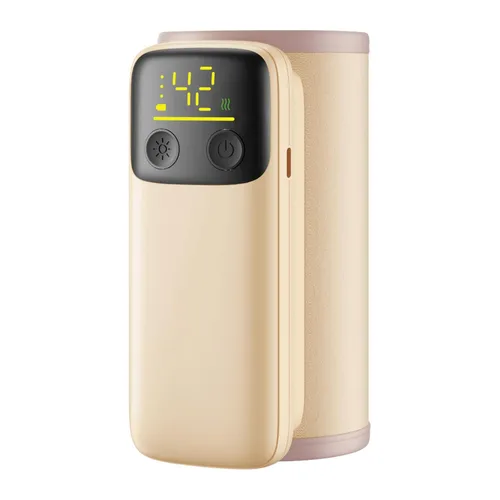 Vista 7 de Calentador de botellas portátil, apto para viajes, control preciso de temperatura y pantalla LCD, batería de larga duración para calentamiento