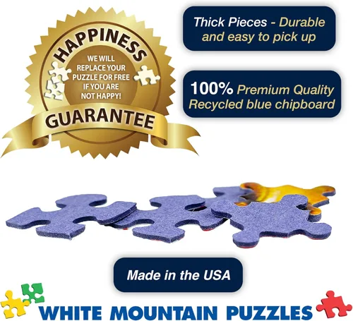 Vista 6 de White Mountain Puzzles - Poker Dogs - Rompecabezas de 500 piezas
