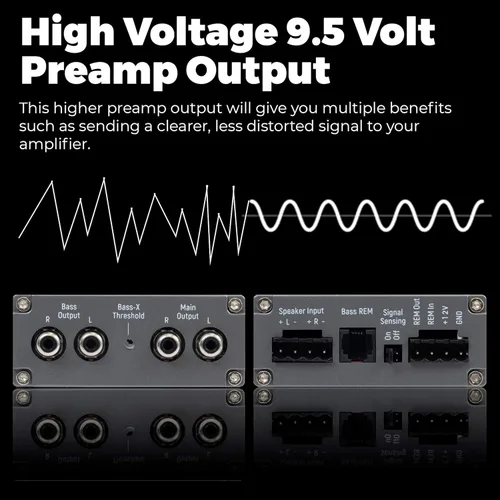 Vista 3 de NVX XLCA2 X-Series - Convertidor de salida de línea de 2 canales, potenciador de graves digital con xBOOST y control de nivel remoto