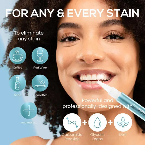 Vista 2 de Venus Visage Bolígrafo blanqueador dental (paquete de 1) – Gel blanqueador de dientes eficaz – Más de 10 usos – Fórmula profesional – Sabor menta