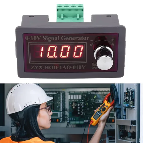 Vista 4 de Simulador analógico de voltaje 0-10V, generador ajustable ABS módulo de vivienda Medidor de control de frecuencia para pruebas de dispositivos PLC