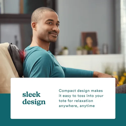 Vista 7 de HoMedics®Cordless Shiatsu All-Body Massage Pillow with Soothing Heat, Reverse Function, Rechargeable Battery, and Integrated Controls –Lightweight