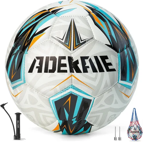 Soccer Ball Size 5 for All Age Recreational or Professional Outdoor Practice, PU Official Size&Weight, Size 5 Soccer Ball for Boys Youth Adults