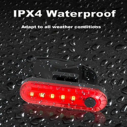 Vista 5 de Bike Tail Light 2 Pack - Bright USB Rechargeable Rear Bike Light - Easy Bicycle Tail Light Installation - Waterproof IP44,4 Modes LED Bike