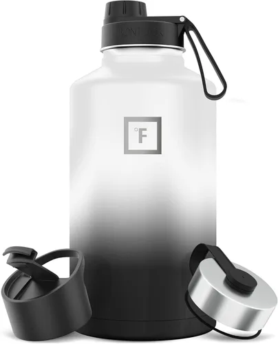 Vista 20 de IRON °FLASK Frasco de hidratación para acampar y senderismo con boquilla, botella de agua deportiva de acero inoxidable aislada de boca ancha, Aurora