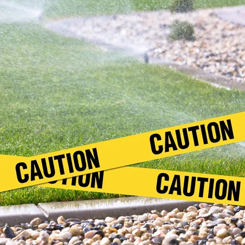 Vista 7 de GroTheory Cinta de precaución para decoración de Halloween, paquete de 2 unidades, 3 pulgadas x 1000 pies, rollo de cinta de precaución amarilla