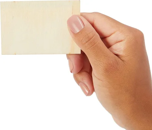 Vista 6 de 60 Pack Unfinished Wood Rectangles for Crafts, 2x3 Wooden Pieces for Painting, DIY Projects, Decorations, Engravings