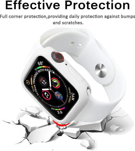 Vista 4 de Miimall Funda compatible con Apple Watch de 1.77 pulgadas, funda delgada de poliuretano termoplástico antiarañazos, funda protectora para Apple