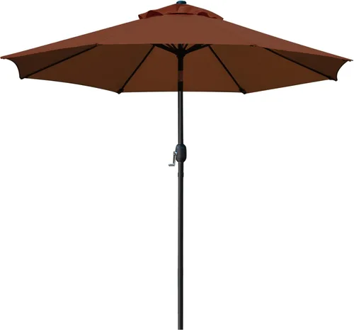 Vista 19 de Sunnyglade Sombrilla de patio de 9 pies para exteriores con 8 varillas resistentes (beige)