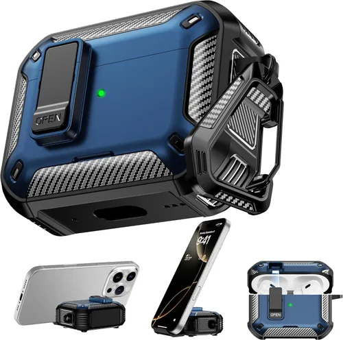 Vista 34 de RFUNGUANGO - Caja protectora para AirPods de 2° generación, modelo 2024, diseño espacial, compatible con Airpods Pro 1/2 y funciona con MagSafe