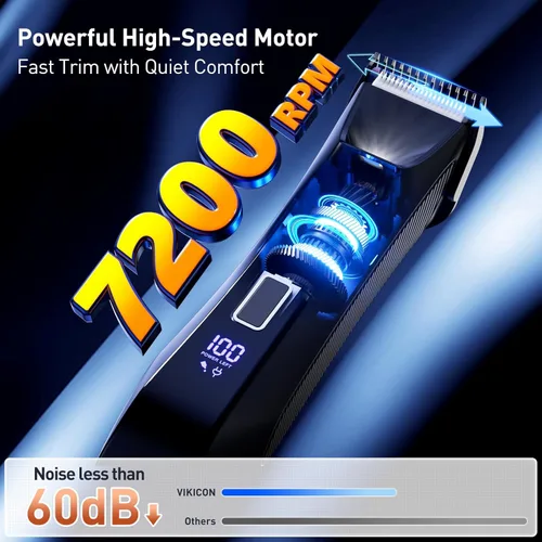 Vista 3 de VIKICON 2 en 1 Manscape Trimmer & Shavers para hombres: maquinilla de afeitar eléctrica de cuerpo completo sin nick para púbico, bolas, pelo trasero