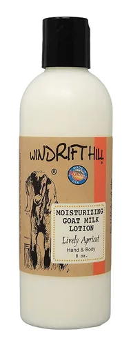 Vista 2 de Windrift Hill (Cool Water) Loción hidratante de leche de cabra para manos y cuerpo con aceites esenciales, botella de 8 onzas