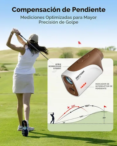 Vista 3 de REDTIGER Mini 1200-Yard Golf Range Finder with Slope & Pin-Lock Vibration Chocolate