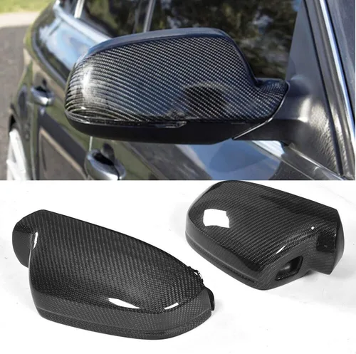 Cubiertas de Espejo de Fibra de Carbono Real Ala de Puerta Espejo Retrovisor Lateral Tapas S Line Para Audi A4 S4 A5 S5 RS5 B8.5 B8K 2011-2016 (Con