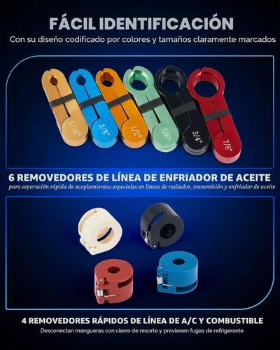 Vista 4 de Master - Juego de herramientas de desconexión rápida, 25 piezas de herramientas de desconexión de línea para sistemas de combustible y transmisión