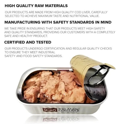 Vista 4 de Hígado de bacalao salvaje enlatado de Islandia, 4.27 onzas, paquete de 3