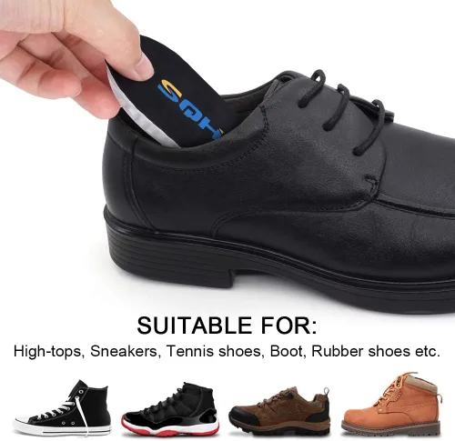 Vista 2 de SQHT Plantillas de aumento de altura, elevadores de zapatos, insertos de elevación de talón para discrepancias de longitud de pierna