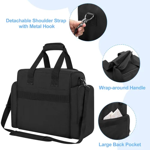 Vista 5 de YARWO Estuche de transporte compatible con Baby Brezza Formula Pro Mini dispensador de fórmula, calentador de botellas aislado bolsa de viaje