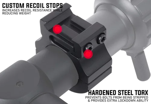 Vista 8 de Monstrum Precision Picatinny Scope Rings 1 inch Diameter