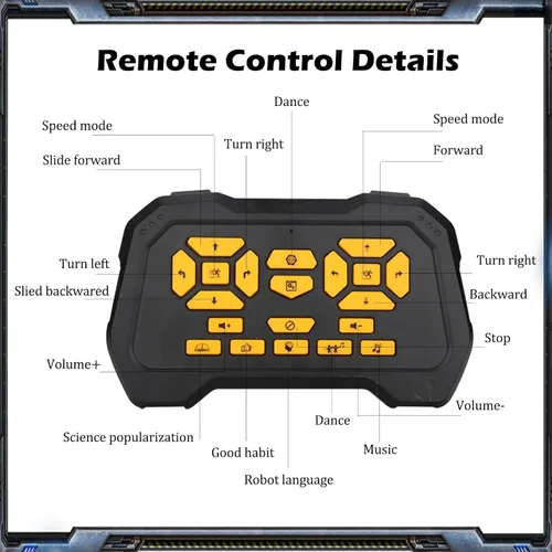 Vista 6 de Robot de juguete RC para niños de 3, 4, 5, 6, 7, 8, robot programable inteligente con detección de gestos, robot de control remoto para niños