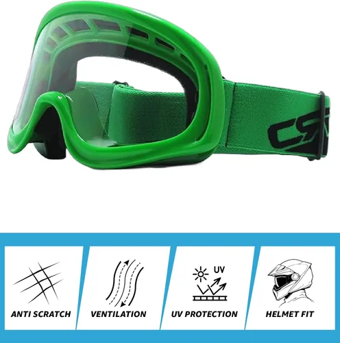 Vista 2 de CRG Sports - Lentes de sol para carrera de carretera de motocross ATV color verde, T815-3-5 T815-3-5
