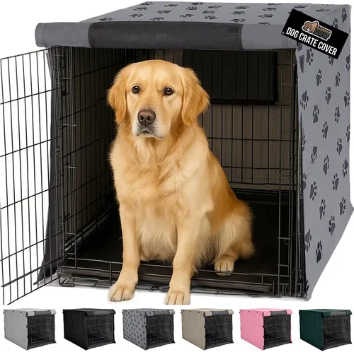 Vista 14 de GORILLA GRIP Fundas para jaulas para perros compatibles con jaulas de perro de Yaxa Basics, todos los lados abiertos, cubierta de privacidad