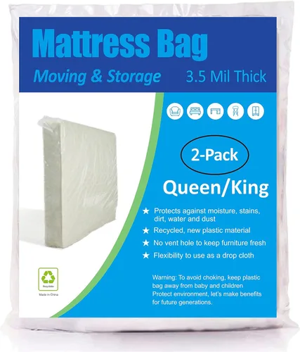 Vista 11 de ComfortHome Bolsa de colchón para mudanza y almacenamiento, se adapta a colchones de tamaño Queen y King, paquete de 1