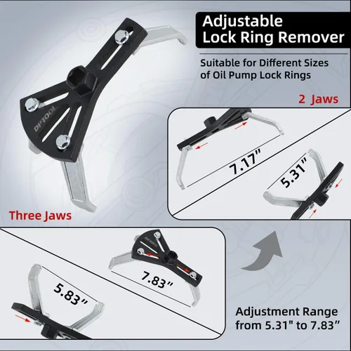 Vista 3 de Herramienta de extracción y reinstalación del anillo de bloqueo de la bomba de combustible, tapa de combustible ajustable, cubierta de tanque de 5.2